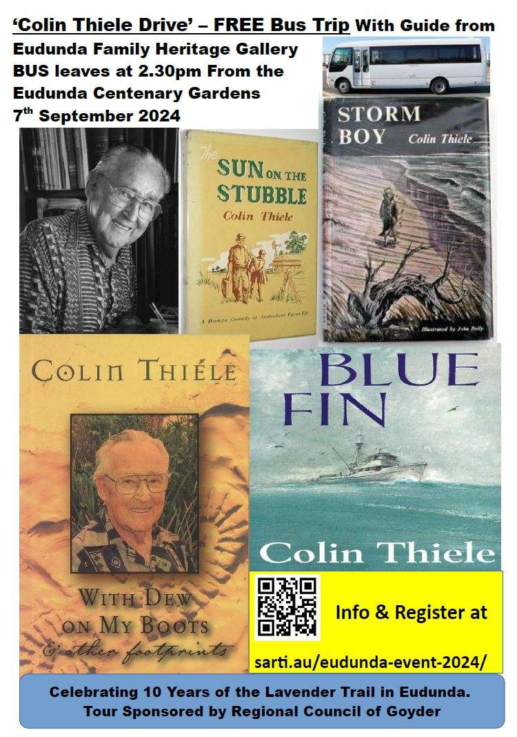 Colin Thiele Drive - Free Bus Trip 7th Sept 2024