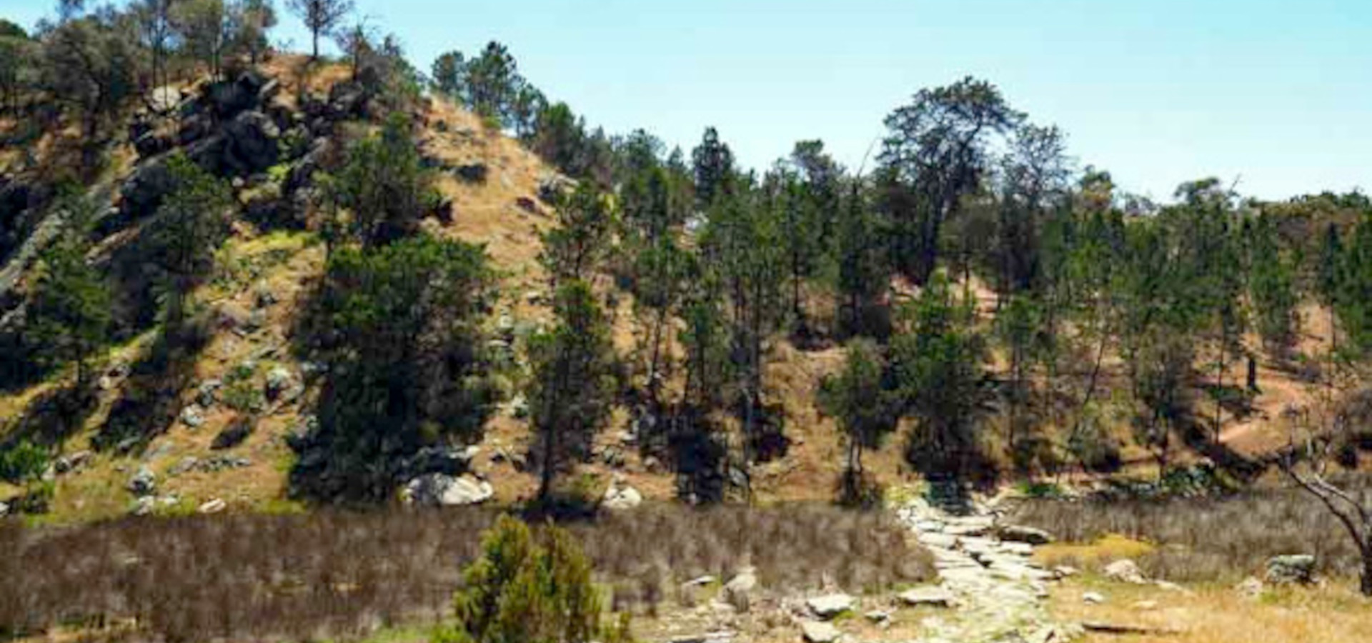 Cypress Hill Trail crossing of Rocky Gully Creek eastern access