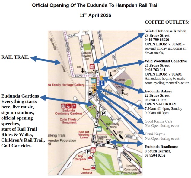 Eudunda to Hampden Rail Trail Opening Mud Map
